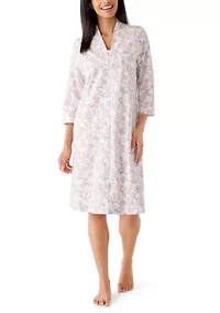 Women's Short French Terry Zip Up Robe