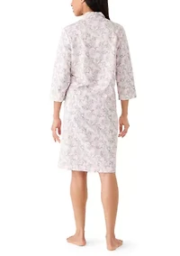 Women's Short French Terry Zip Up Robe