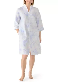 Women's Quilt Knit Split Neck Sleep Dress