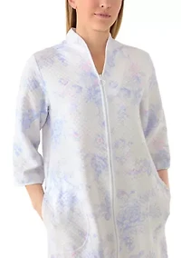 Women's Quilt Knit Split Neck Sleep Dress