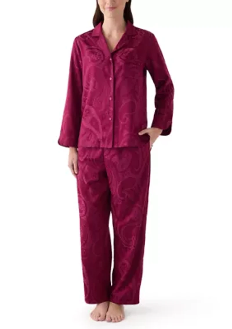 Satin Jacquard Pajama Set