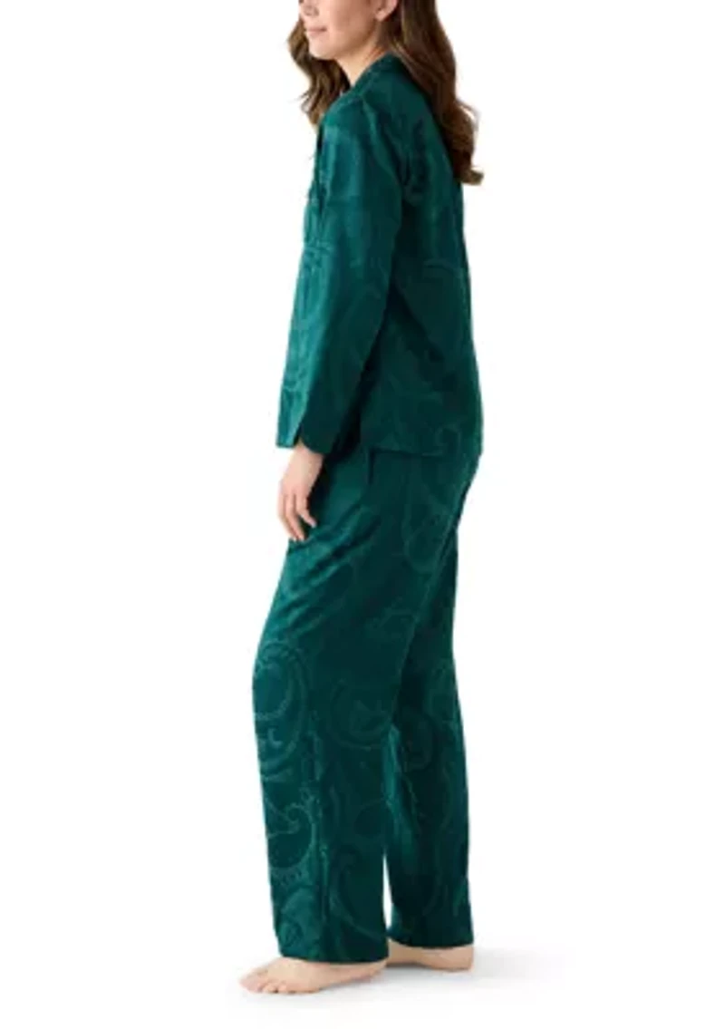 Satin Jacquard Pajama Set