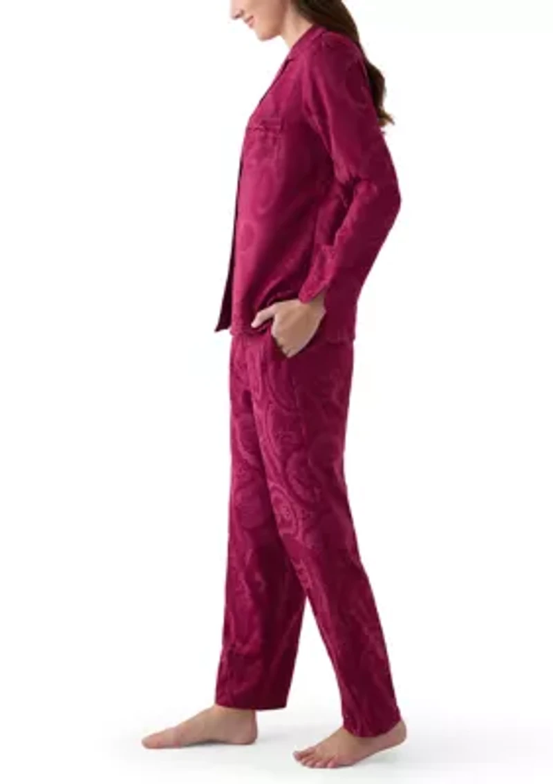 Satin Jacquard Pajama Set