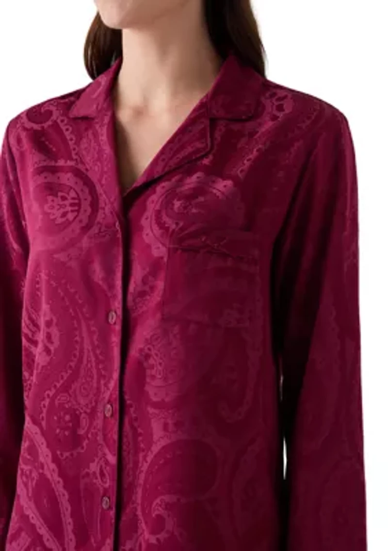 Satin Jacquard Pajama Set