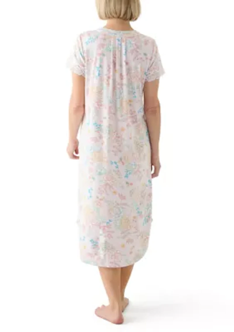 Women's Cottonessa Short Sleeve Long Gown