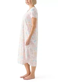 Women's Cottonessa Short Sleeve Long Gown