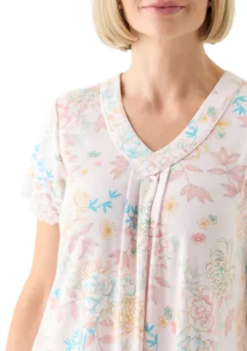 Women's Cottonessa Short Sleeve Long Gown