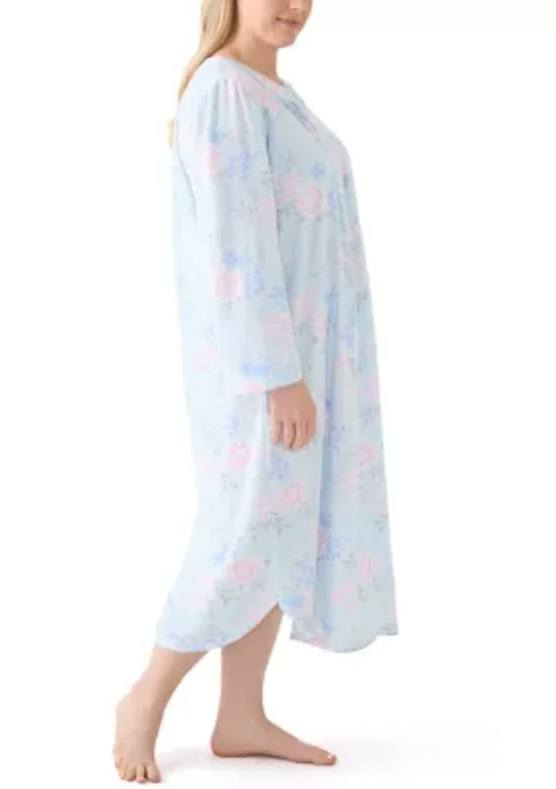 Plus Honeycomb Long Gown