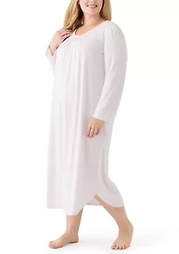 Plus Long Sleeve Nightgown