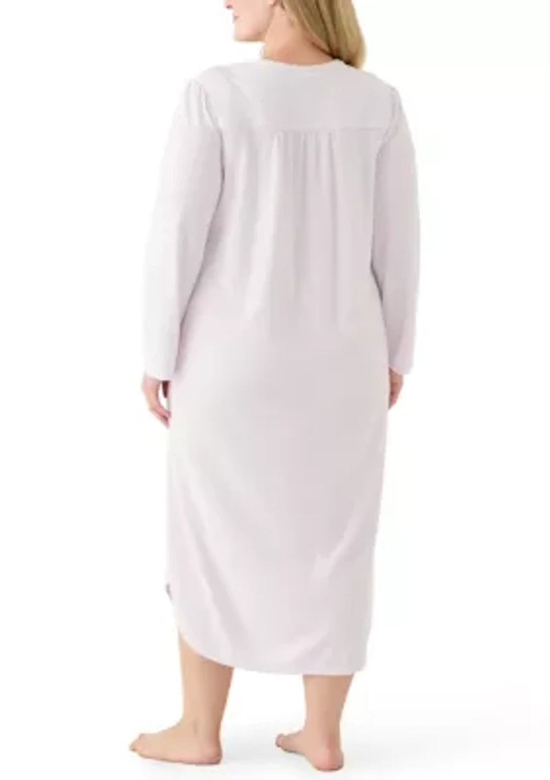 Plus Long Sleeve Nightgown