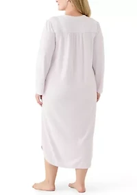 Plus Long Sleeve Nightgown