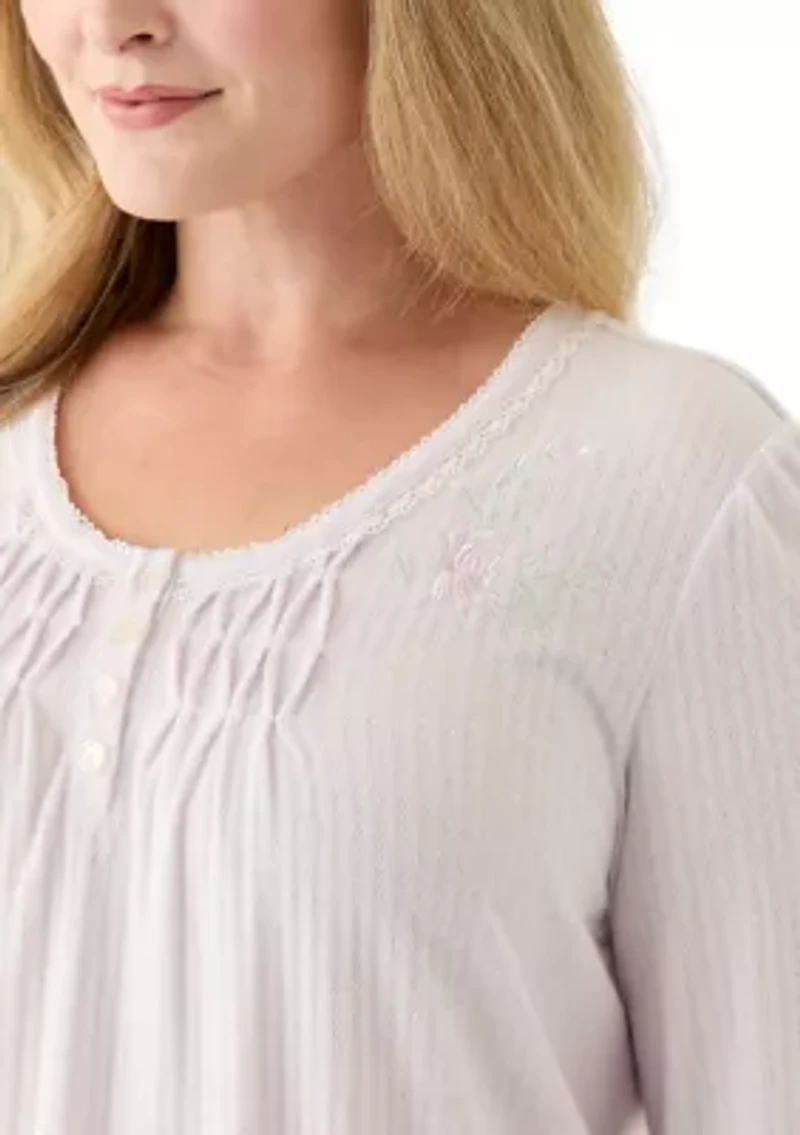 Plus Long Sleeve Nightgown