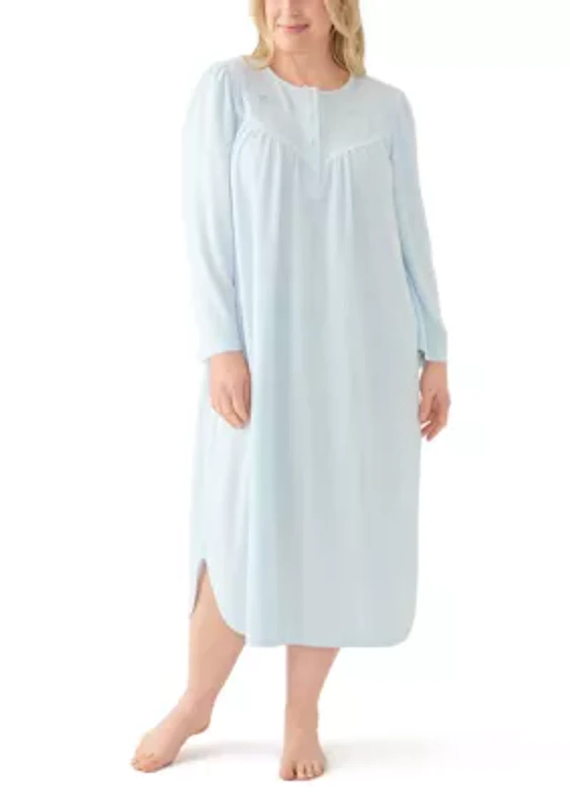 Plus Honeycomb Long Nightgown