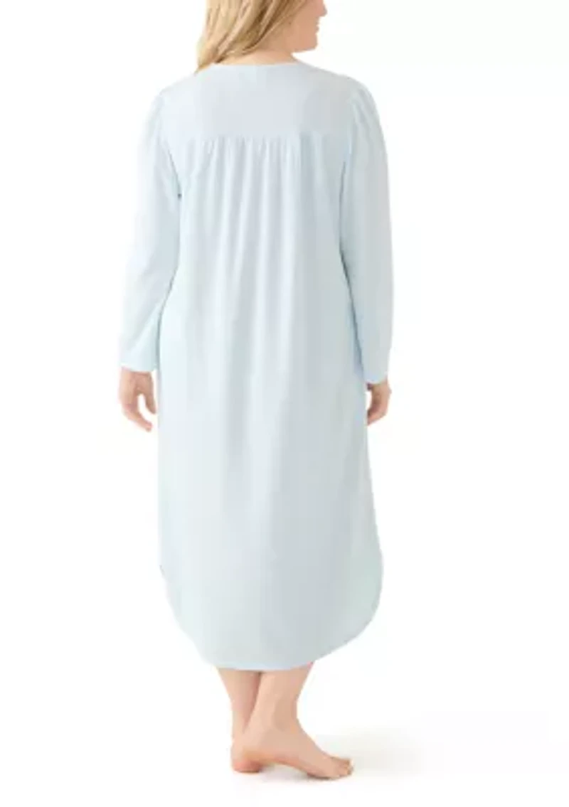 Plus Honeycomb Long Nightgown