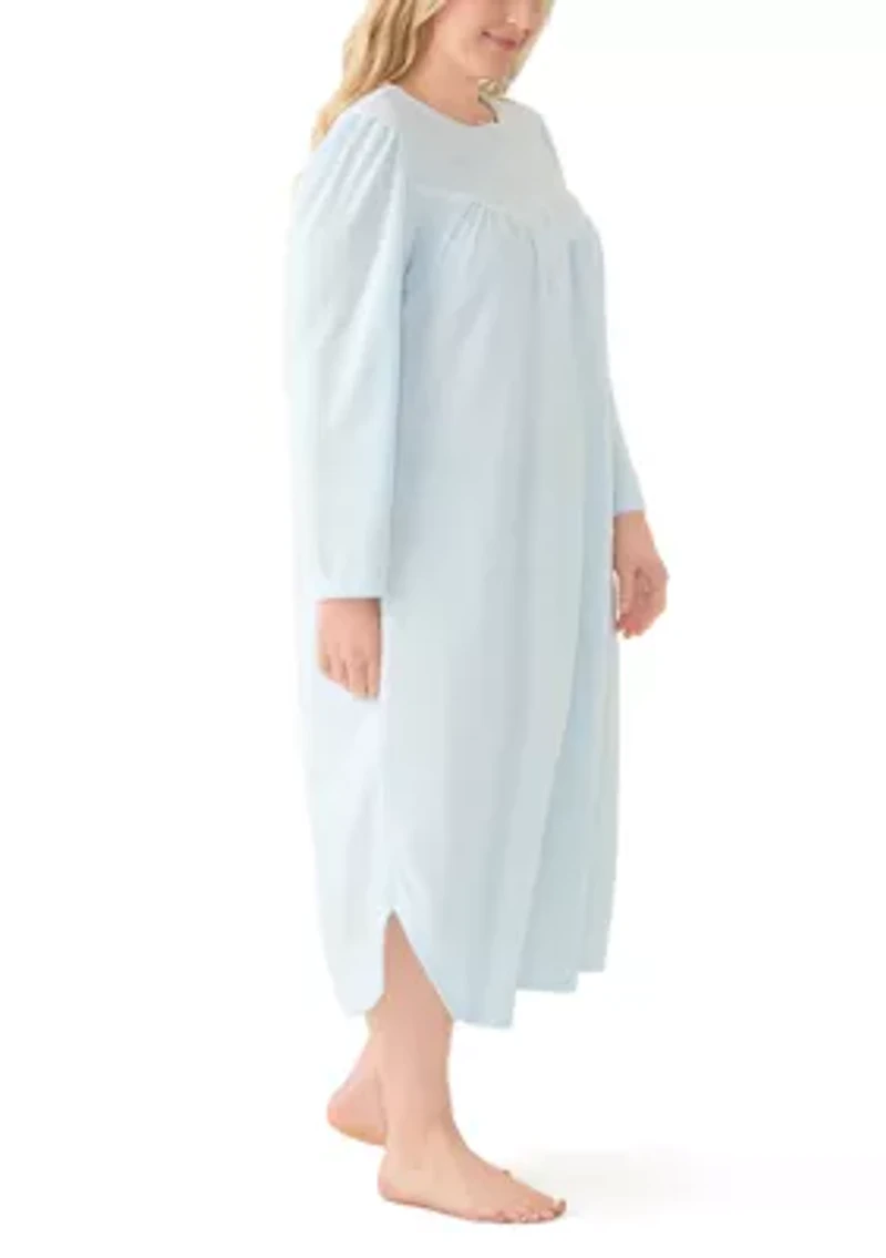 Plus Honeycomb Long Nightgown