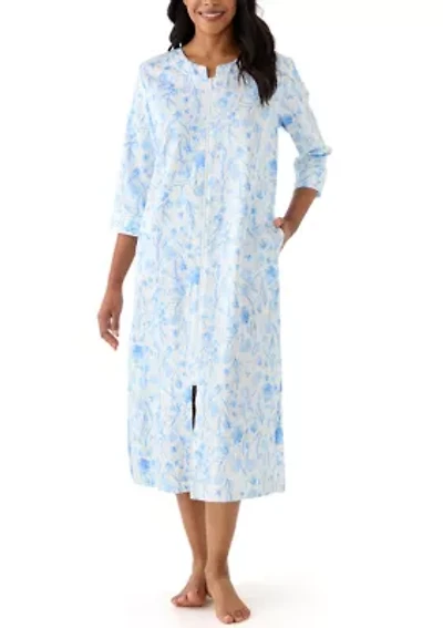 Printed Long Zip Robe