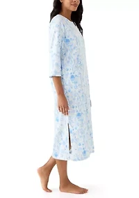 Printed Long Zip Robe