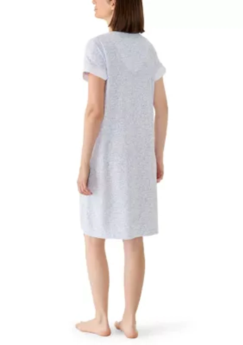 Women's Short Terry Zip Robe