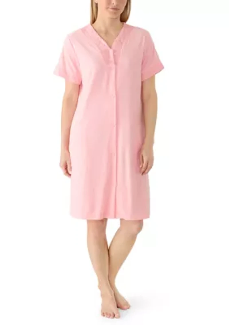 Women's Terry Snap Closure Sleep Dress