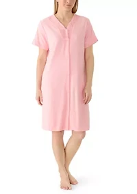 Women's Terry Snap Closure Sleep Dress