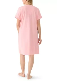 Women's Terry Snap Closure Sleep Dress