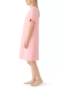 Women's Terry Snap Closure Sleep Dress