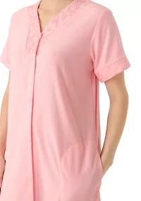 Women's Terry Snap Closure Sleep Dress