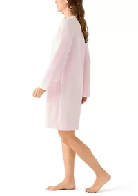 Short Quilted Knit Zip Robe