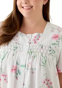 Plus Short Snap Robe