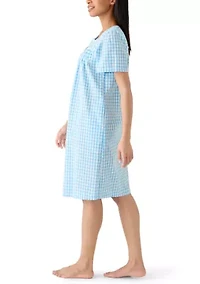 Women's Short Snap Seersucker Robe