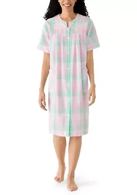 Women's Short Seersucker Robe