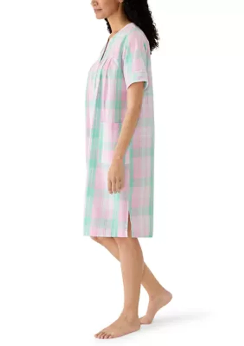 Women's Short Seersucker Robe