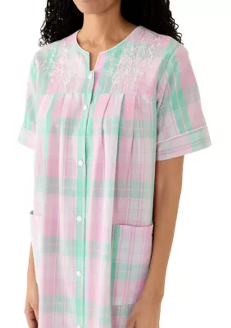 Women's Short Seersucker Robe