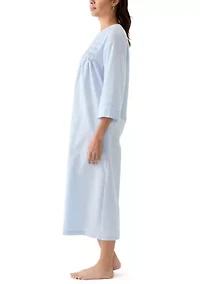 Seersucker Long Zip Robe