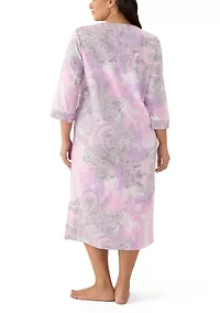 Plus Interlock Long Zip Robe