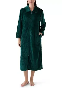 Women's French Fleece Long Zip Robe