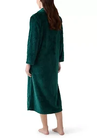 Women's French Fleece Long Zip Robe