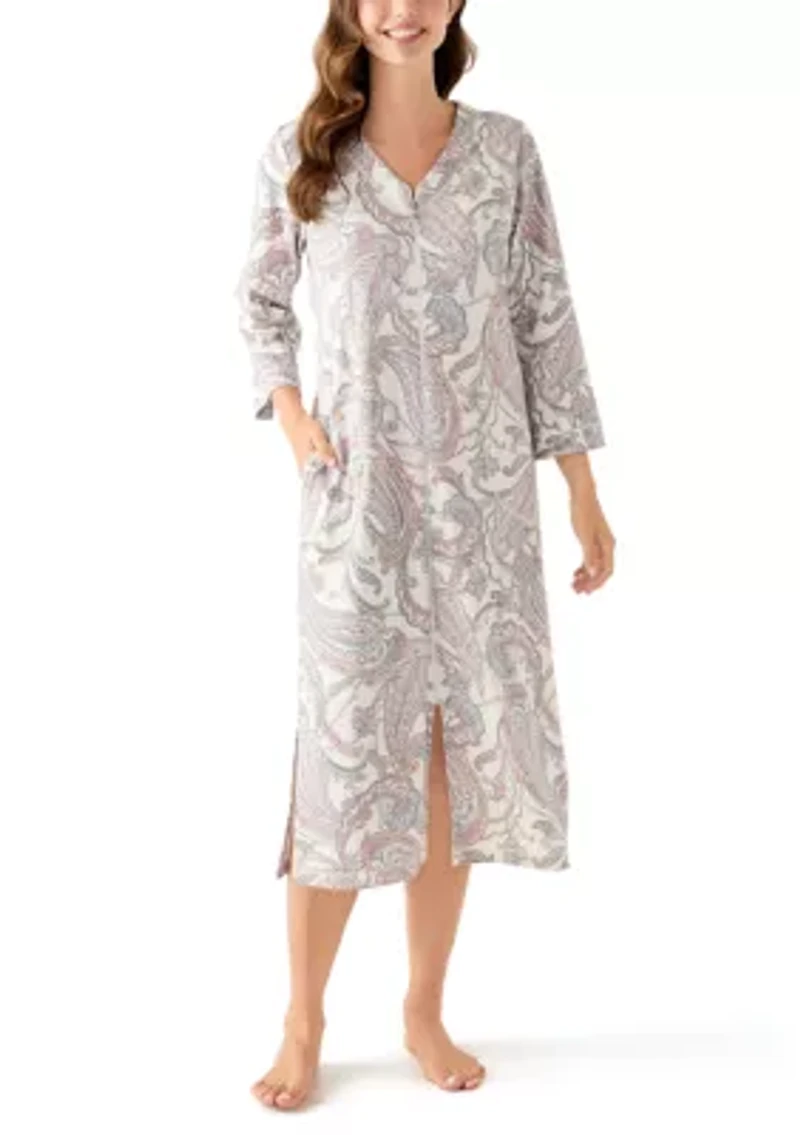 Women's Interlock Knit Long Robe