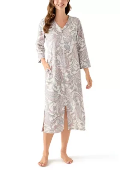Women's Interlock Knit Long Robe