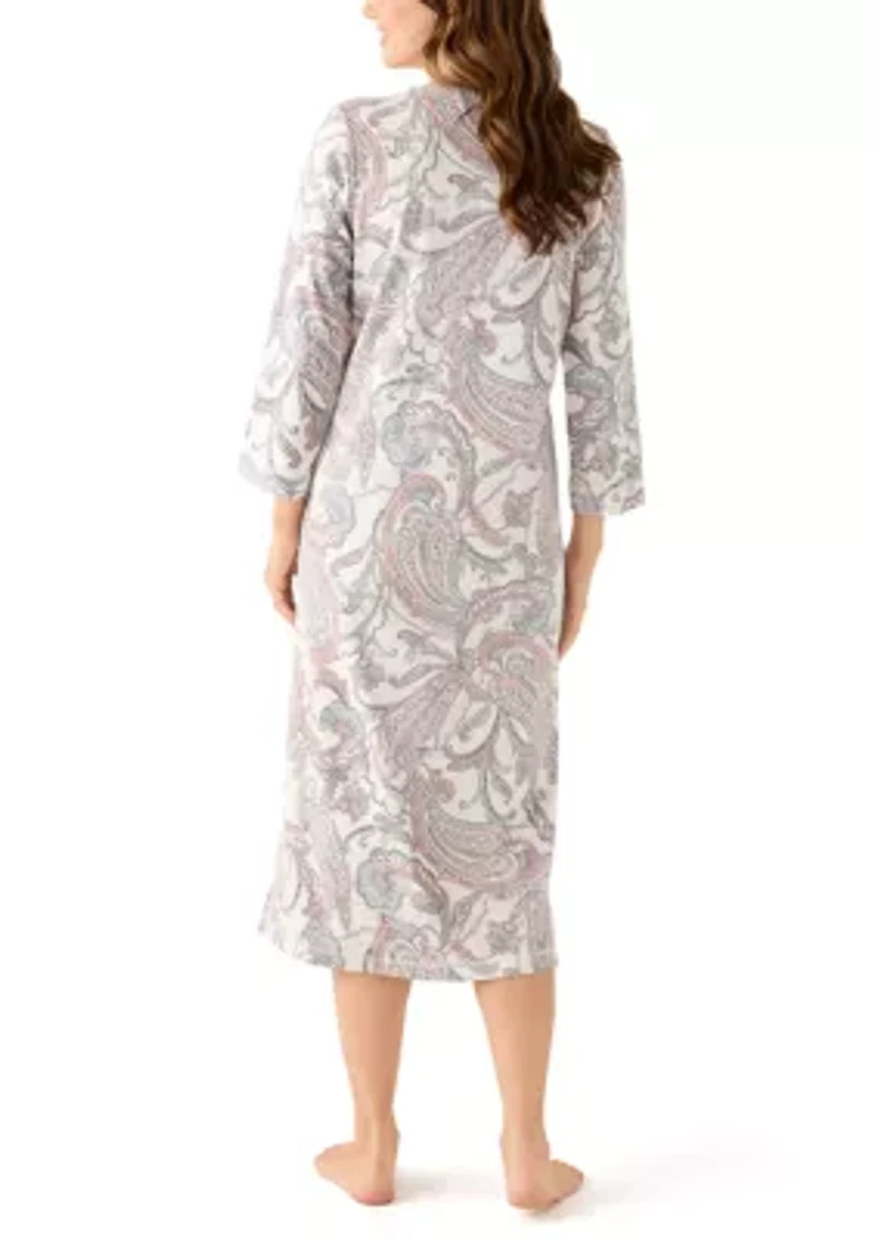 Women's Interlock Knit Long Robe