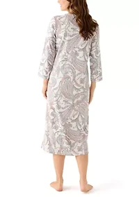 Women's Interlock Knit Long Robe