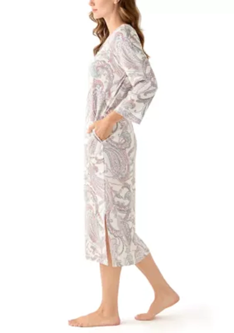 Women's Interlock Knit Long Robe