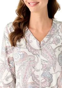 Women's Interlock Knit Long Robe