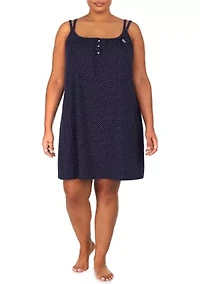 Plus Double Strap Short Gown