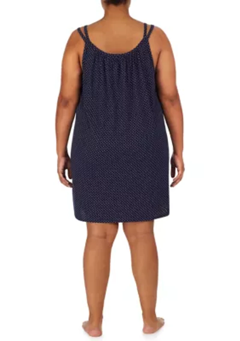 Plus Double Strap Short Gown