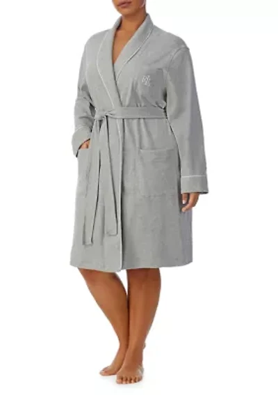 Plus Quilted Collar Robe