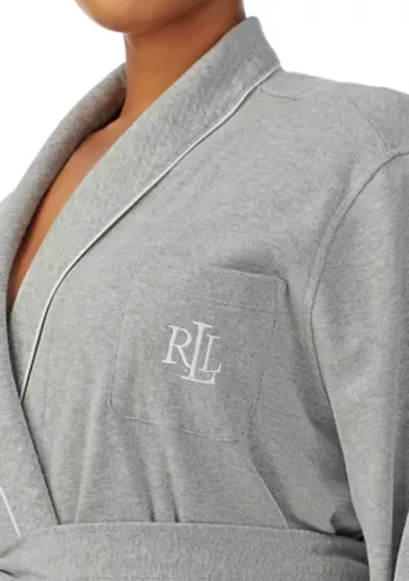 Plus Quilted Collar Robe