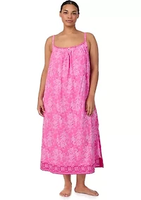 Plus Double Strap Smocked Neck Ballet Gown