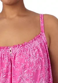 Plus Double Strap Smocked Neck Ballet Gown