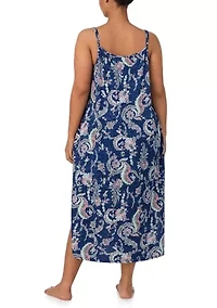 Plus Double Strap Ruffle Neck Ballet Gown